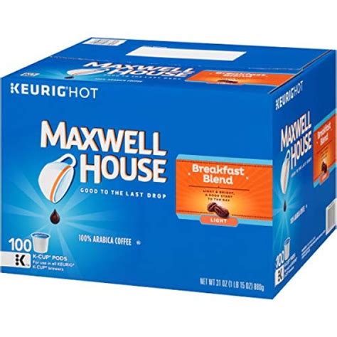 Maxwell House Breakfast Blend Coffee K Cup Pods100 Count