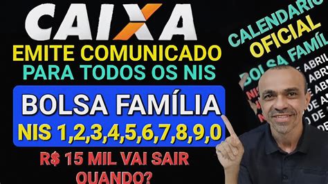 CAIXA emite COMUNICADO para todos os NIS do BOLSA FAMÍLIA 1 2 3 4 5 6 7