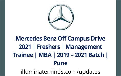 Mercedes Benz Off Campus Drive 2021 Freshers Management Trainee Mba Pune Off Campus