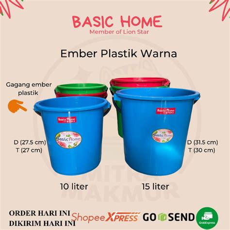 Promo LION STAR BASIC HOME EMBER PLASTIK WARNA GAGANG PLASTIK 10