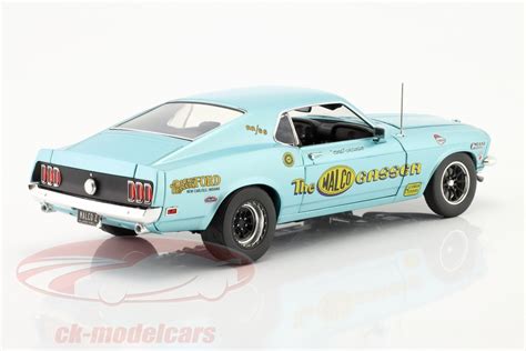 Gmp 1 18 Ford Mustang Boss 429 The Malco Gasser 1969 Bleu A1801858 Modèle Voiture A1801858