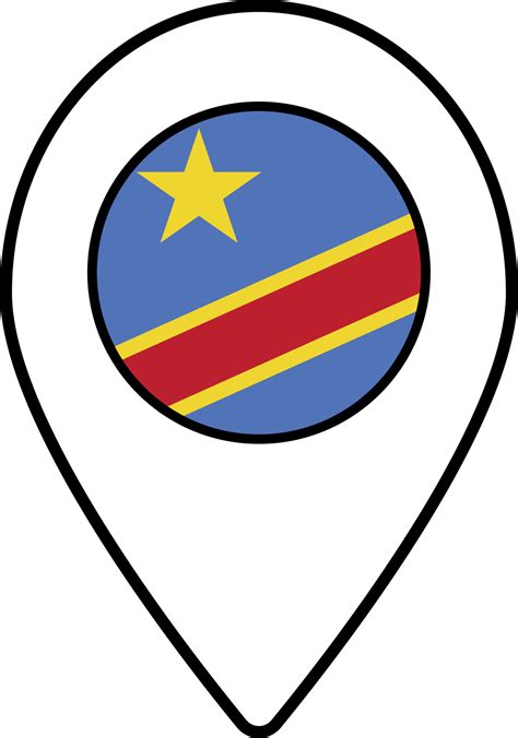 Republic Of The Congo Flag Map Pin Navigation Icon 24076517 Png