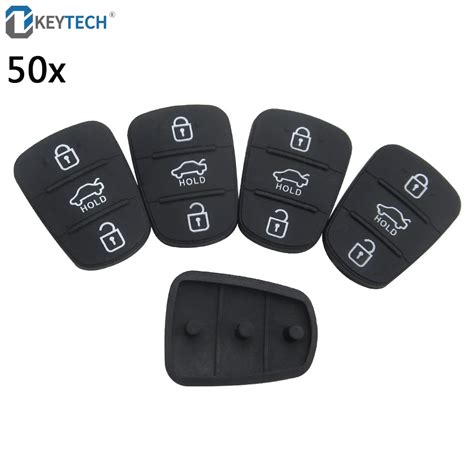 Okeytech 50pcs Lot 3 4 Buttons Replacement Rubber Pad Car Remote Key