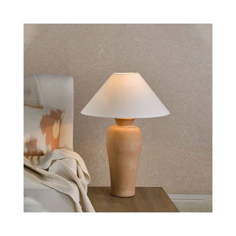 Dar Sasha Ceramic Table Lamp Base Only Terracotta