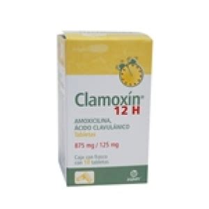 Clamoxin 12h 875 mg con 10 tabletas es un antibiótico con amoxicilina