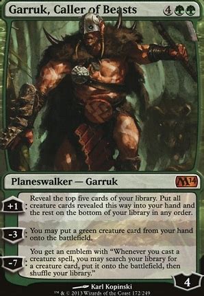 Garruk Caller Of Beasts 2014 Core Set Modern Card Kingdom