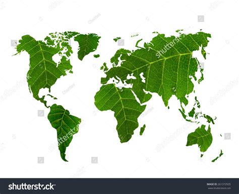 Leaf world map Images, Stock Photos & Vectors | Shutterstock