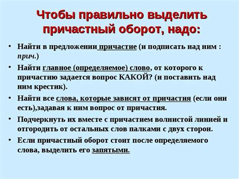 Причастный оборот - презентація з російської мови