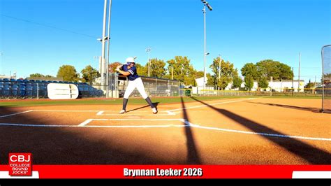 Brynnan Leeker Corner Outfielder Softball Skills Video Youtube