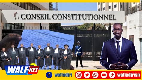 Direct de Conseil Constitutionnel Contrôle du Dossier de Ousmane SONKO