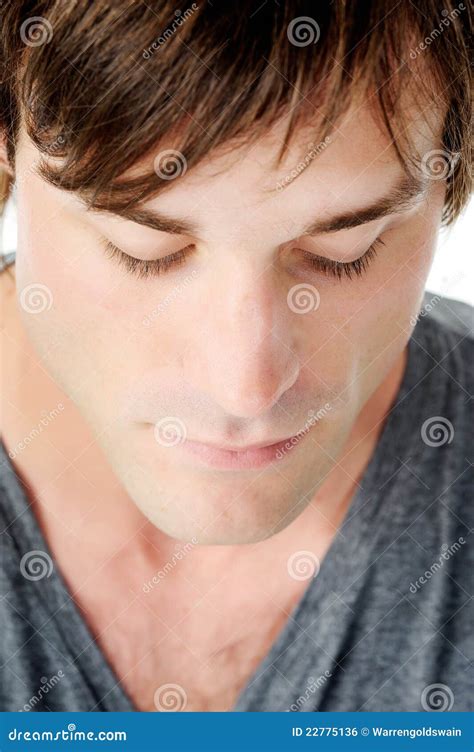 Shy Man Looking Down Stock Photo Image Of Looking Cool 22775136