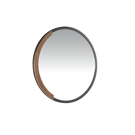 Round black steel wall mirror Furniture of design Angel Cerdá