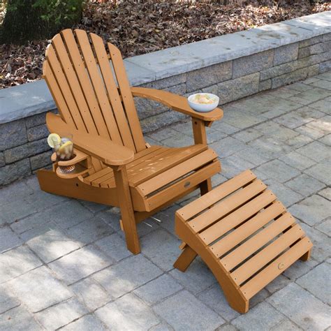 Camacho Plastic Folding Adirondack Chair With Ottoman Reviews Birch