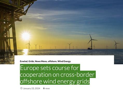 Europe Sets Course For Cooperation On Cross Border Offshore Wind Energy