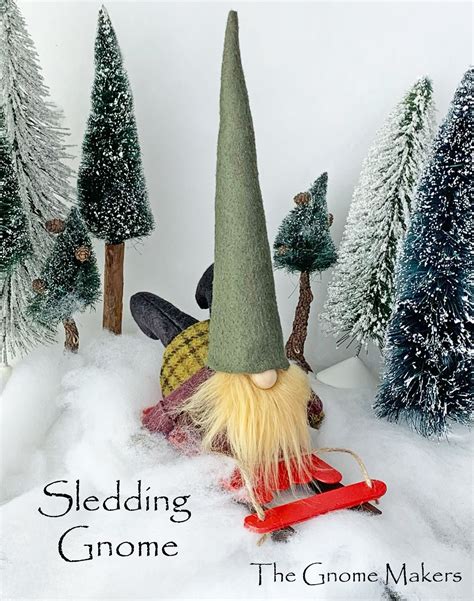 Sledding Gnome Pdf Sewing Pattern Nisse Tomte Patterns Gnome Etsy