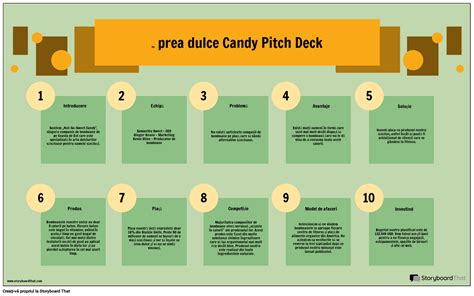 Exemplu de Informații Pitch Deck Storyboard por ro examples