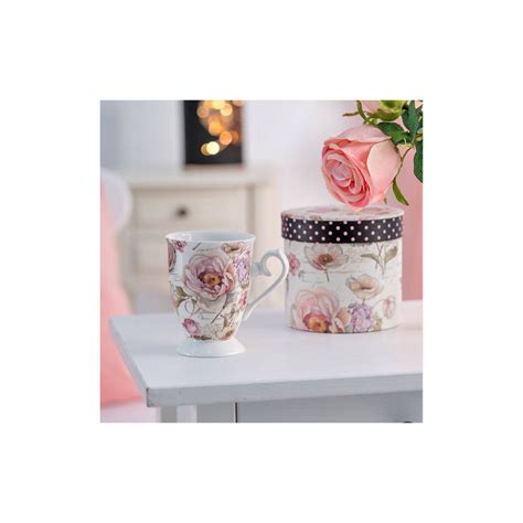 Kubek Porcelanowy W Pude Ku Ozdobnym Peony Villa Italia Porcelana Online