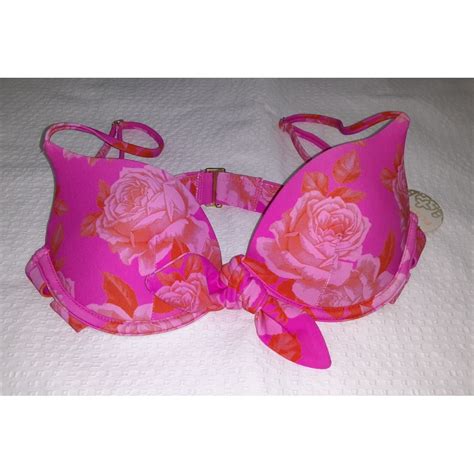Hot Pink Bikini Top Floral Push Up Bikini Top Xs Walmart