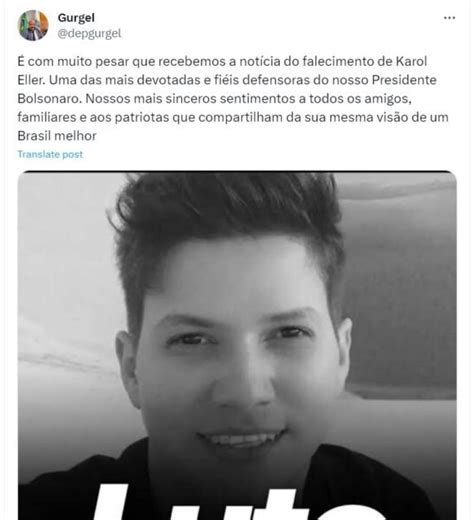 Bolsonaro E Outros Pol Ticos Lamentam Morte Da Influencer Karol Eller