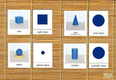 Montessori Sensorial Materials Printable Geometric Solids Bases 3