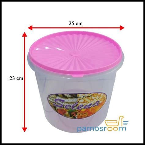 Jual Pamos Tempat Kerupuk Toples Krupuk Bulat Sealware Kedap Udara 10L