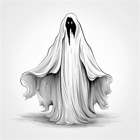 Premium AI Image | Halloween Ghost Drawing for Commercial Use