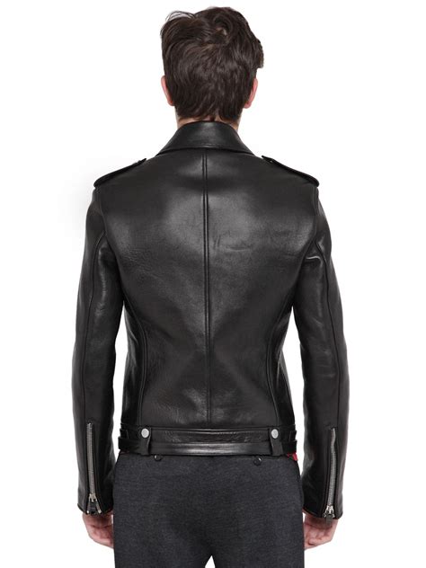 Lyst Burberry Prorsum Soft Leather Biker Jacket In Black For Men