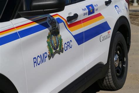 Rcmp At The Scene Of An Accident Between Moose Jaw And Swift Current