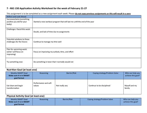 Application Activity Worksheets Nsc Application