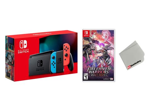 Nintendo Switch 32gb Console Neon Joy Con Bundle With Fire Emblem Three