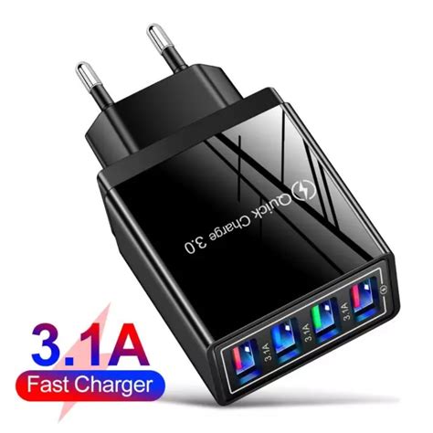 HUB USB QC3 0 4 Ports Multi Charge Rapide Adaptateur Secteur Chargeur