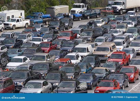 Large Traffic Jam On A Highway Stock Photo - Image: 8279088