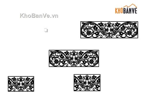 Mẫu lan can cnc dxf 7 kích thước