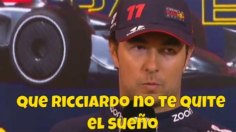 Checo P Rez Debe Pensar En Ganar Carreras Y No Preocuparse Por