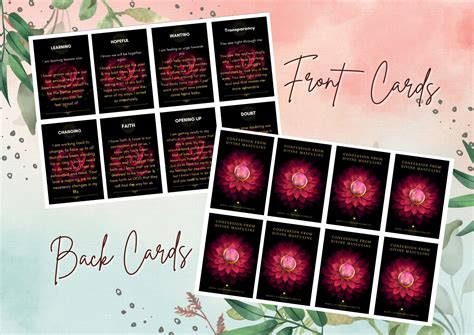 Printable Twin Flame Love Messages Oracle Deck Confession Of Divine