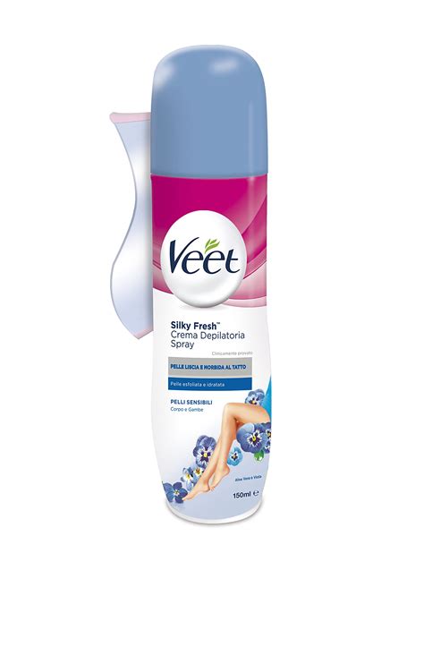 Veet Crema Depilatoria Spray Corpo Gambe Ascelle E Zona Bikini Per Pelli Sensibili