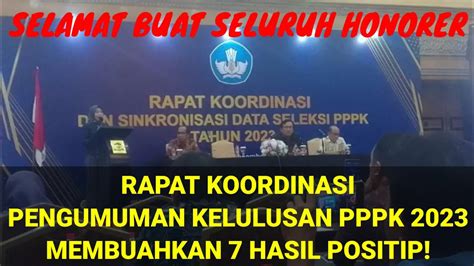 Hasil Rakor Kemdikbud Tentang Pengumuman Hasil Seleksi Pppk 2024 Ini 7 Bocoran Positifnya