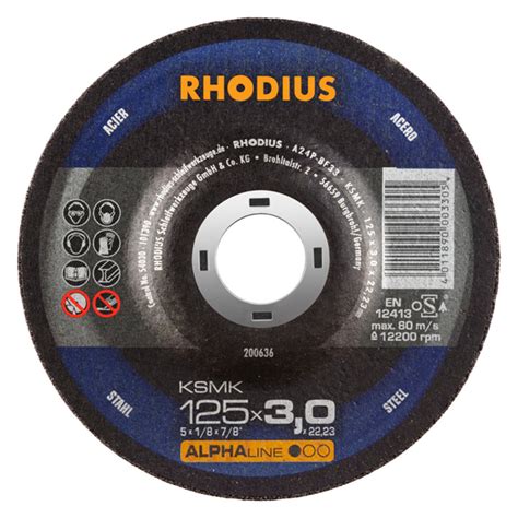 Disque à tronçonner acier KSMK Rhodius 125 x 3 x 22 23 mm 200636