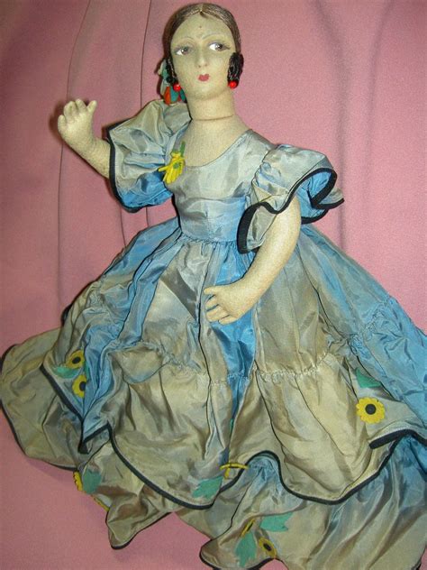 Antique Lenci Art Deco Style Felt Boudoir Bed Doll Swivel Head Jointed Arms Ebay Boudoir