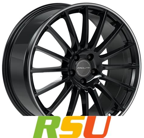 Proline PXW Black Rim Polished 8x19 ET38 LK5 112 ML 66 5 Alufelgen 19