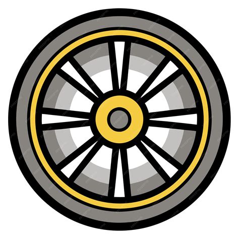 Wheel clipart cartoon style vector illustration | Premium AI-generated ...