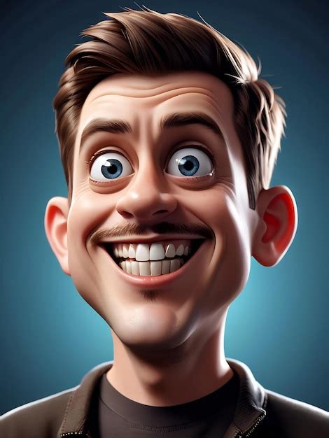 Premium Photo 3d Portrait Cartoon Caricature Illustration Playful