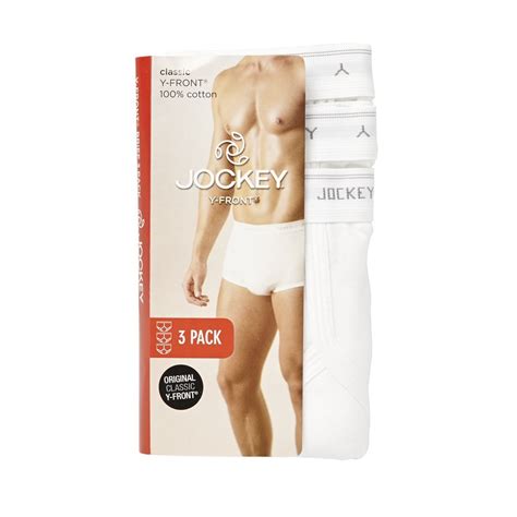 Jockey Mens Classic Y Front Briefs 3 Pack White Allgoods