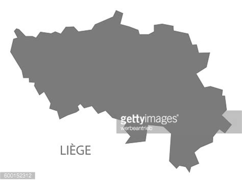 Liege Belgium Map grey vector image & clipart | Royalty Free