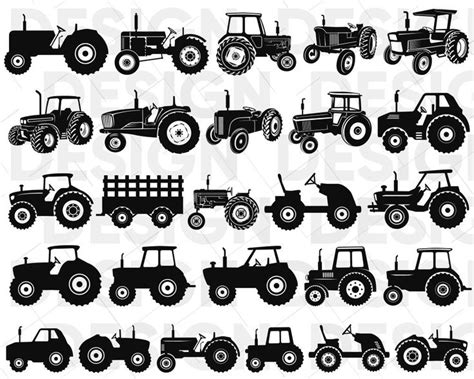 20 TRACTOR SVG BUNDLE Tractor Clipart Tractor Clipart Farm Tractor