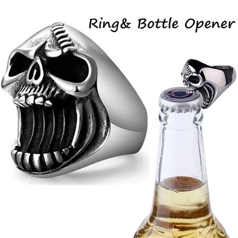 Portable Mini Ring Beer Bottle Opener Stainless Steel Finger Ring