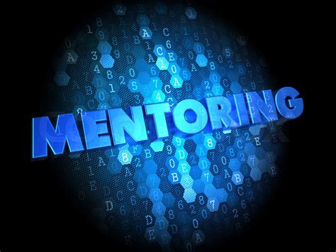 Mentoring On Dark Digital Background Stock Image Colourbox