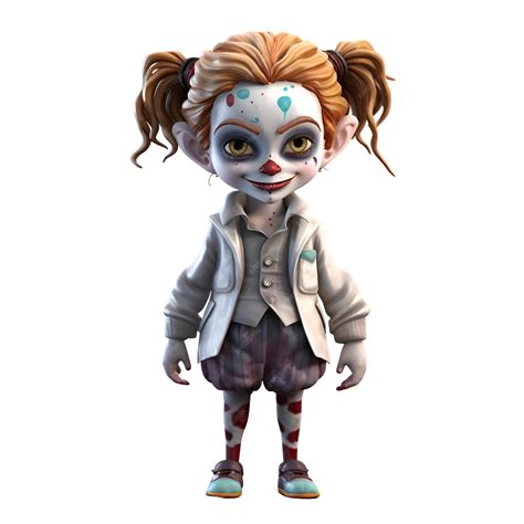 Premium AI Image | 3D digital render of a little zombie girl isolated