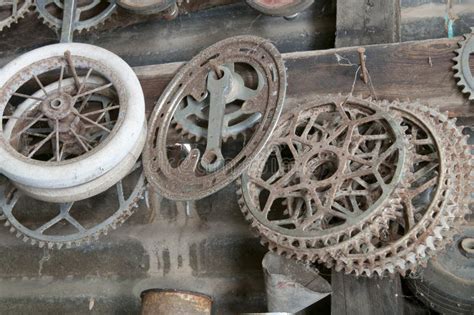 Old Bicycle Parts stock image. Image of steel, weathered - 37633347