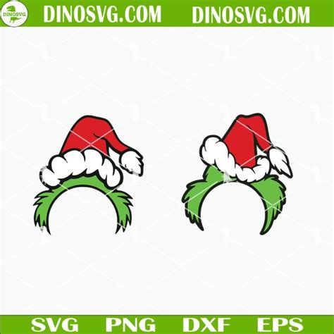 Grinch With Santa Hat SVG, Grinch Face SVG, Grinch Hat SVG, Grinch ...